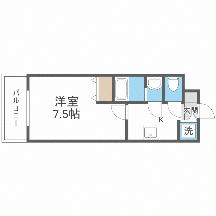 サムティ阿波座Lussoの間取り