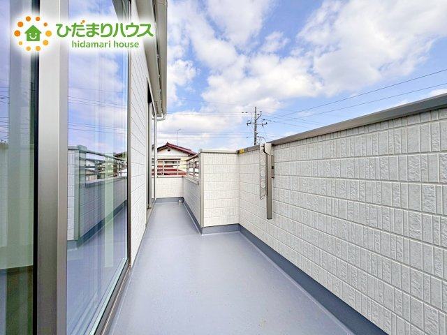 【バルコニー】 | 小美玉市栗又四ケ2432番　新築戸建 | バルコニー付きなら洗濯物がたくさん干せて乾きやすいですね