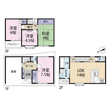 北条１丁目一戸建の間取り