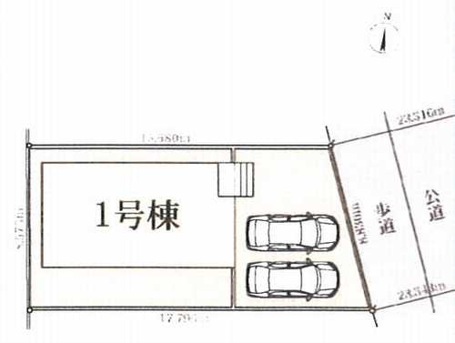 藤沢市遠藤　新築戸建全1棟の区画図
