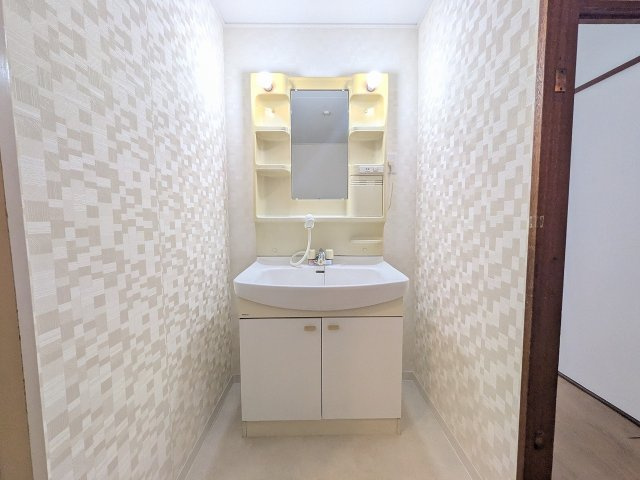 八王子元横山町マンションの独立洗面台|～シャワー付きの独立洗面台～