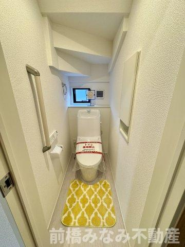 【新築】前橋市南町4丁目4期　限定1棟　グラファーレ　新築建売のトイレ|トイレもきれいです