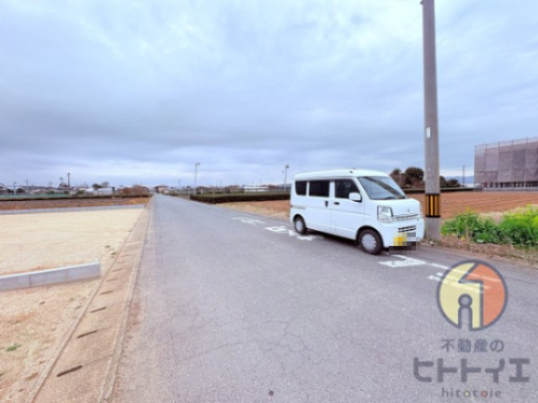 売地)八女市今福字道ノ下の前面道路含む現地写真