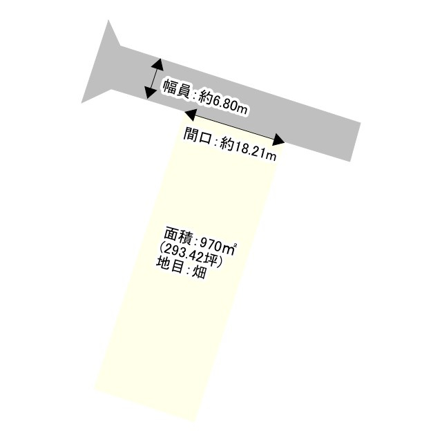 売地)八女市今福字道ノ下の区画図