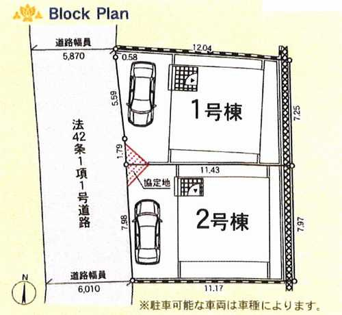 藤沢市善行坂第6　新築戸建全2棟　1号棟の区画図