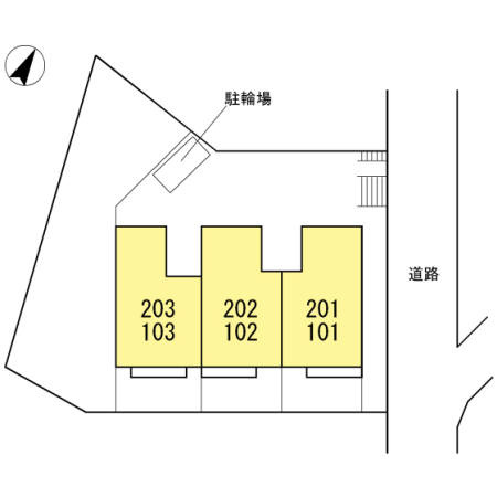 ラヴェール北五葉の区画図