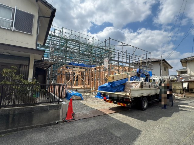 SUN COURTーサンコート－小倉南区東貫3丁目【小倉南区　新築戸建て】の外観|現地撮影　2026,3,10　SUN COURTーサンコート－小倉南区東貫3丁目【小倉南区　新築戸建て