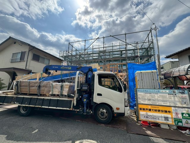 SUN COURTーサンコート－小倉南区東貫3丁目【小倉南区　新築戸建て】の外観|現地撮影　2026,3,10　SUN COURTーサンコート－小倉南区東貫3丁目【小倉南区　新築戸建て