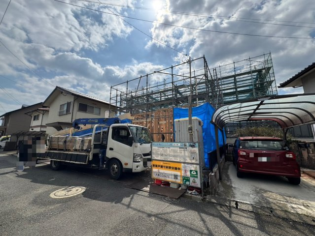 SUN COURTーサンコート－小倉南区東貫3丁目【小倉南区　新築戸建て】の外観|現地撮影　2026,3,10　SUN COURTーサンコート－小倉南区東貫3丁目【小倉南区　新築戸建て