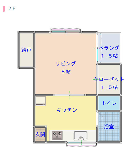 館林市細内町　アパート　6棟一括の間取り