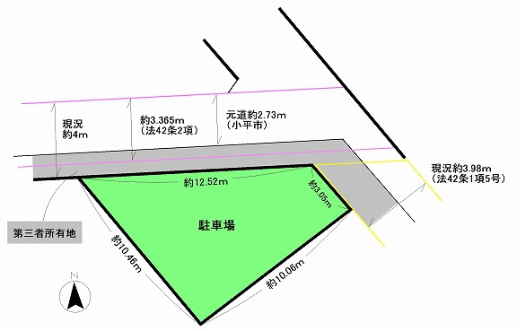 小平市花小金井南町３丁目の土地図