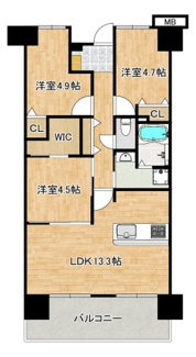 【間取り】 | ルモン東加賀屋