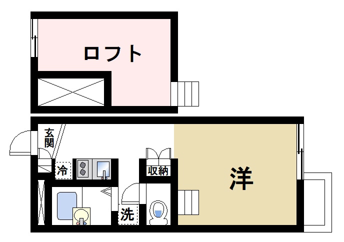 レオパレス古都の間取り|快適な生活を満喫できる間取りです