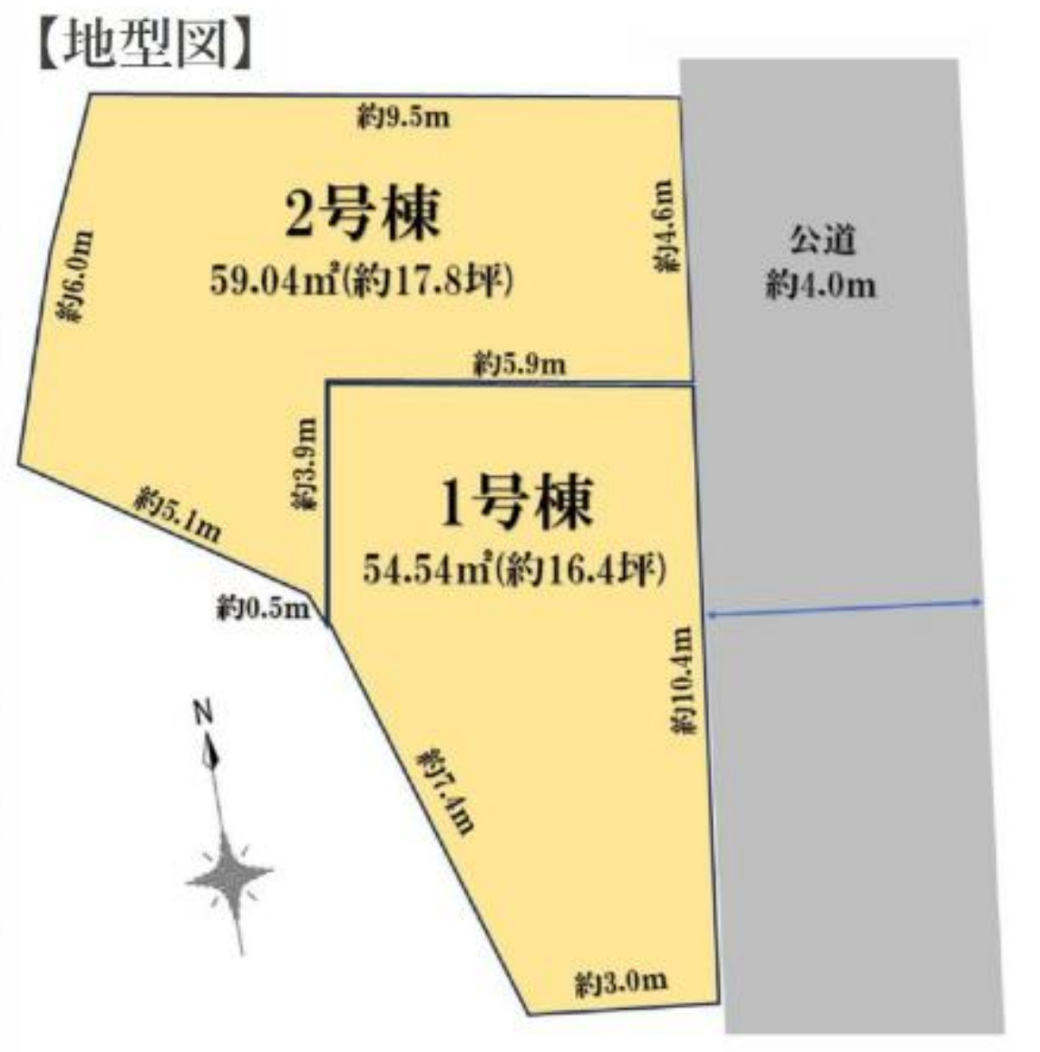 横浜市金沢区六浦2丁目 新築戸建て【仲介手数料無料】の区画図