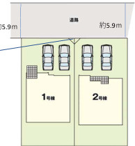 糟屋郡久山町猪野４期　2号棟の区画図