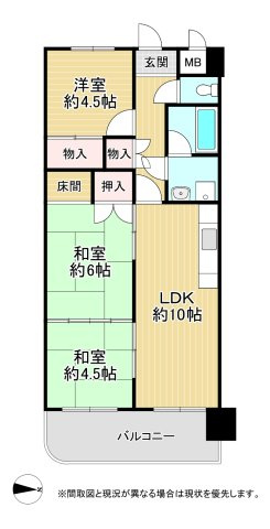 【間取り】 | ミリオンコーポラス白鷺（C-4）