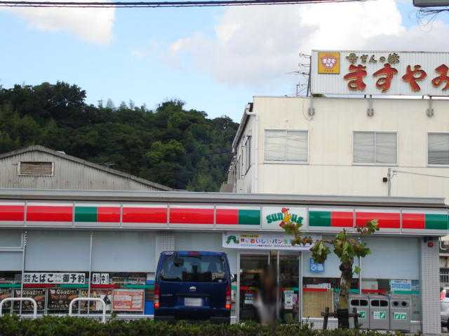 広島市南区丹那町のアパートの周辺|サンクス広島丹那町店まで436ｍ