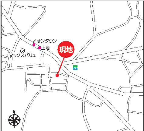 ハートフルタウン読谷村上地　B号棟の地図