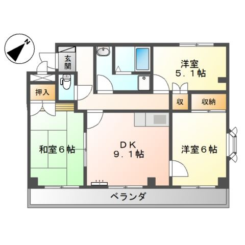サンコーポ原本の間取り