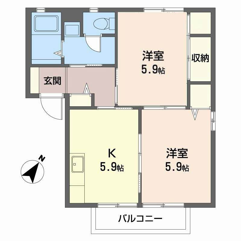 バウソリオＢの間取り
