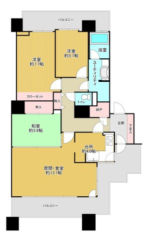 【間取り】 | パークスクエア中島公園