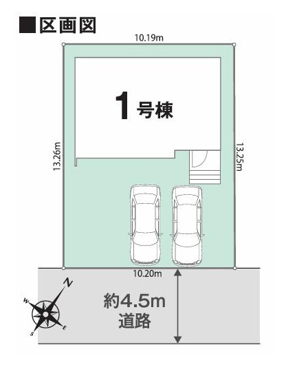 牛久市神谷1丁目　新築戸建の区画図