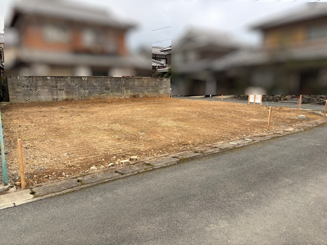 建築条件なし売土地●お好みのハウスメーカーや工務店で建築可能●約５０坪●南丹市園部町美園町２号の外観|現況更地(２０２６年２月撮影)