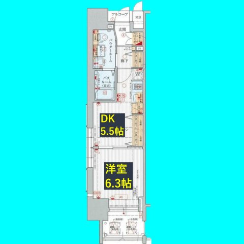 エステムプラザ名古屋駅前プライムタワーの間取り
