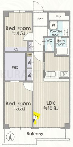 サンマンション丸太町　4階の間取り
