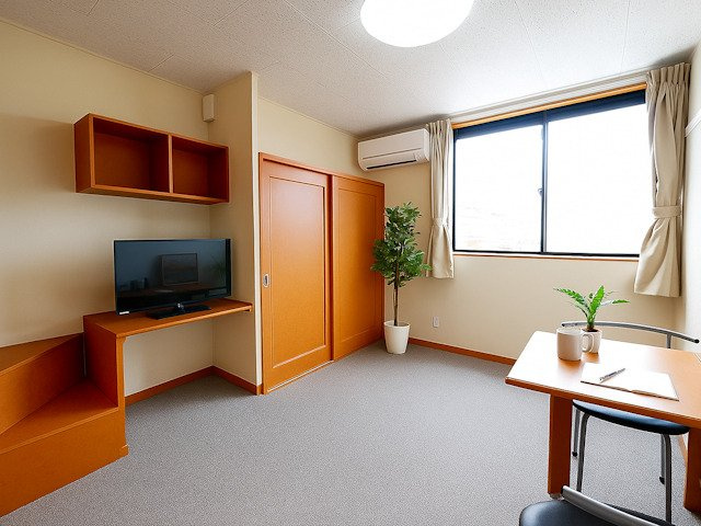 レオパレスゆとり　天理の居間・リビング|CGで家具等を配置したもので家具等は含まれません