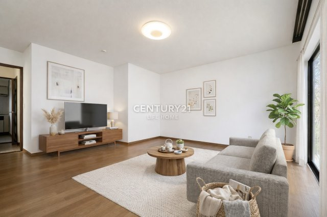 【居間・リビング】 | 小田急線「新百合ヶ丘」中古戸建 | 【リフォームCGイメージ】おしゃれなリビングです