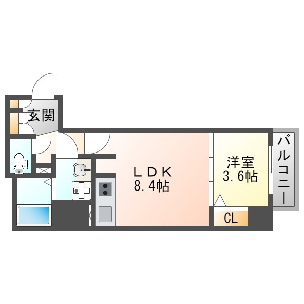 大阪市淀川区十三東４丁目の賃貸マンションの間取り