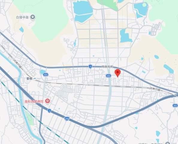 高砂市阿弥陀町北池　土地の地図