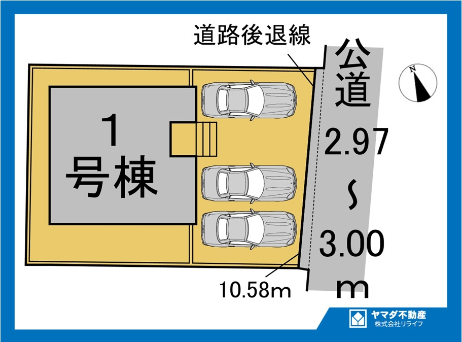 クワイエ　江南市赤童子町白山第2　全1区画分譲の区画図|■区画図
■YAMADA電機の　ヤマダ不動産　株式会社リライフ　
いつでもお問合わせ下さい。