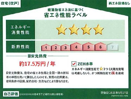 リナージュ高崎下之城町1期 全1棟の省エネ性能ラベル