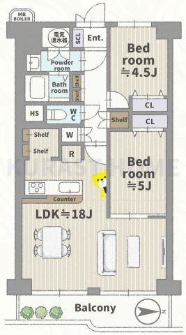 マンハイム五条　7階の地図