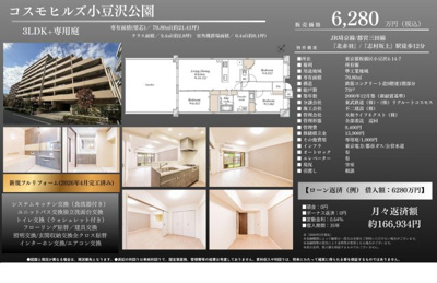 【その他】 | コスモヒルズ小豆沢公園　仲介手数料無料＋40万円現金プレゼント中