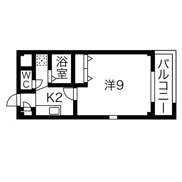 プチメゾン稲生Ⅱ　名古屋市賃貸　仲介手数料無料の間取り