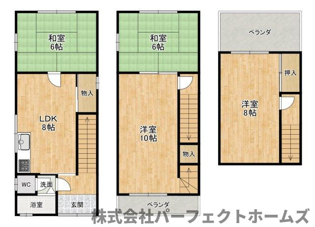 門真市本町戸建の間取り