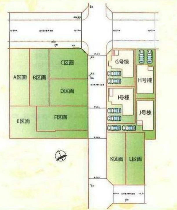 安城市美園町2-2-1『仲介手数料無料』新築一戸建て・建売の区画図