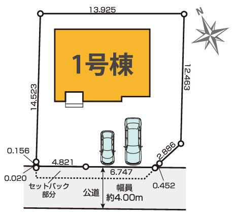 水戸市吉沢町2期　新築戸建の区画図