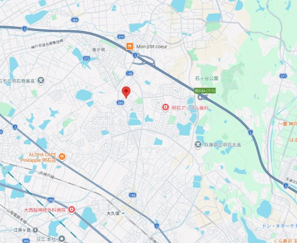 明石市大久保町高丘７丁目　土地の地図