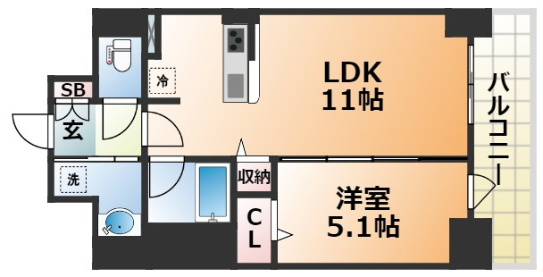 グランビスタ新神戸の間取り