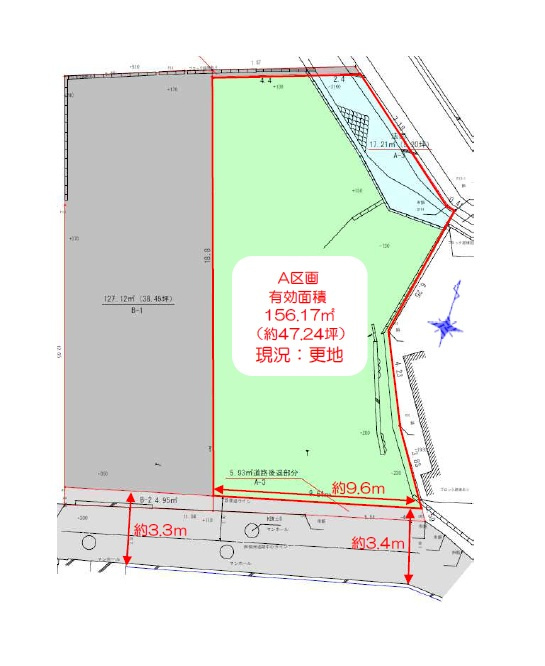 伊丹市伊丹　新築戸建用土地の土地図