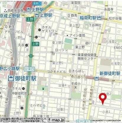 プレール・ドゥーク新御徒町の地図