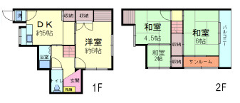 東谷戸建ての間取り