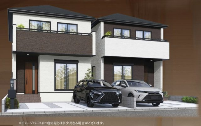 越谷市大沢2号棟　新築戸建の外観パース