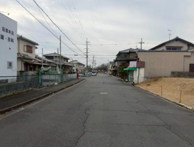 【前面道路含む現地写真】 | 磯城郡田原本町大字阪手【建築条件なし】【更地】