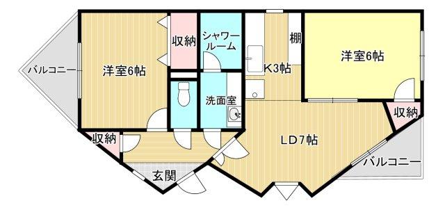 エヴァグリーンの間取り