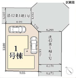 加古川市東神吉町神吉11期（全1棟）新築の区画図|1号棟です。